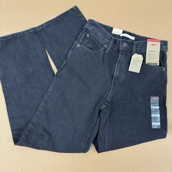 LEVIS 94 BAGGY JEANS BLACK - Picture 6 of 10